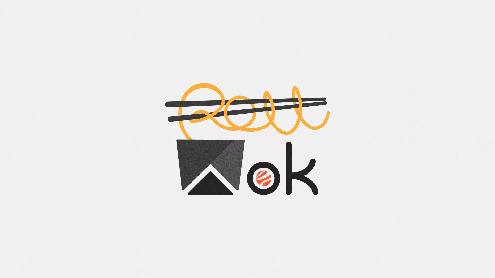 Разработка логотипа суши-бара «Roll Wok Club» в Усть-Куте